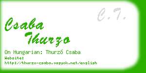 csaba thurzo business card