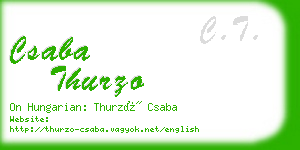 csaba thurzo business card